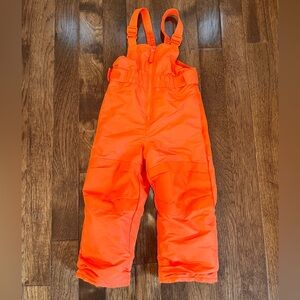 Cat & Jack Vibrant Orange Snow Bib Snow Pants 3T